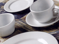 Rolled Edge dinnerware in action