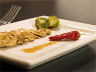 Times Square dinnerware in action