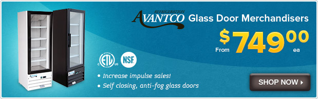 Avantco Glass Door Merchandisers