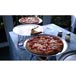 American Metalcraft DPS797 7 inch x 7 inch Black Drum Pizza Stand Thumbnail 1