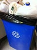 Continental 8322 23 Gallon Wall Hugger Recycling Trash Can - Blue Thumbnail 2
