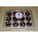 Douglas Stephen Plastics BL12 12 Compartment Hinged Lid Clear Mini Cupcake Container - 10 / Pack Thumbnail 8
