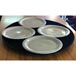 Oval 27 inch Black Non-Skid Serving Tray Thumbnail 1