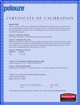 Calibration Certificate for this item Preview