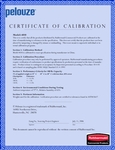 Calibration Certificate for this item Preview