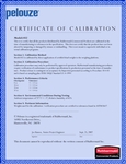Calibration Certificate for this item Preview