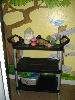 Three Shelf Utility Cart / Bus Cart - Black 17 inch x 33 inch x 37 inch Thumbnail 1