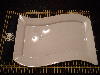 Fineline Wavetrends 1410WH White Plastic Dinner Plate 10 inch x 15 3/4 inch - 10 / Pack Thumbnail 1