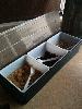 Tablecraft 104 Black 3 Compartment Condiment Holder - 20 inch x 6 5/8 inch x 4 1/2 inch Thumbnail 1