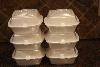 Dart 60HT1 6 inch x 6 inch x 3 inch White Foam Hinged Lid Container 125/PK Thumbnail 5