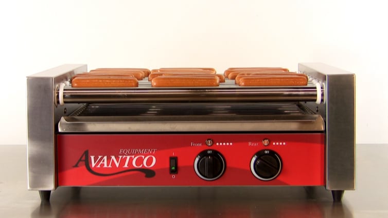 Avantco Hot Dog Roller Grill Demonstration Avantco Hot Dog Roller Grill Demonstration