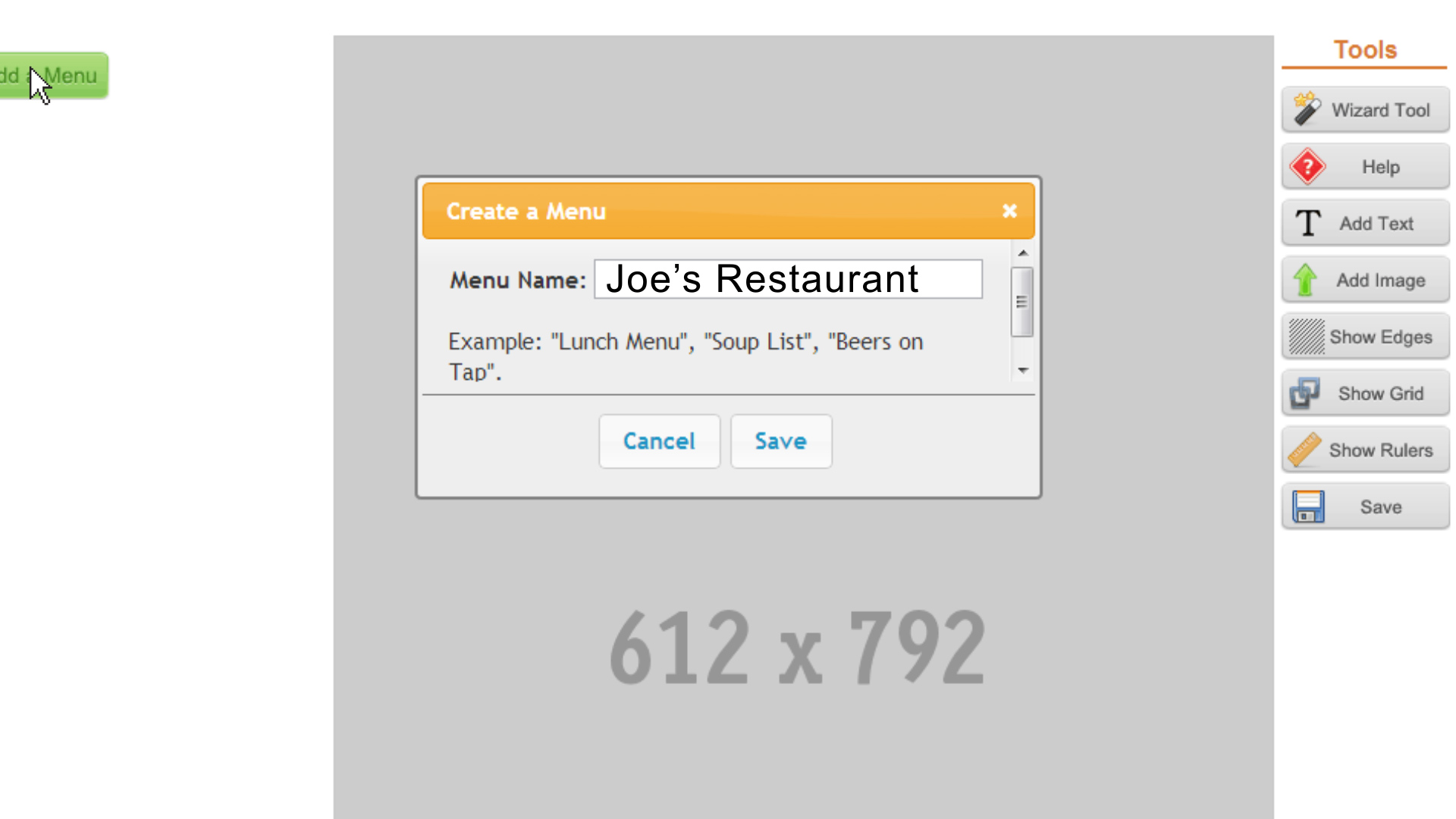 Easily Create a Great Looking Menu Easily Create a Great Looking Menu