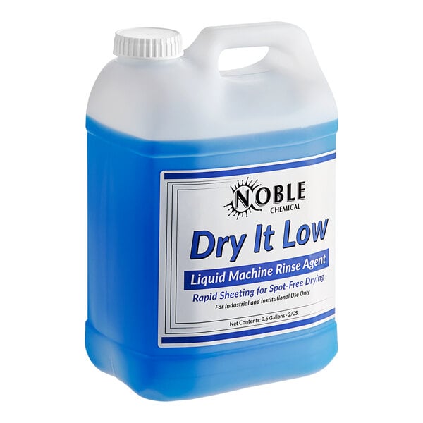 2.5 gallon / 320 oz. Dry It Concentrated Low Rinse Aid / Drying Agent for Low Temperature Dish Machines - 2/Case
