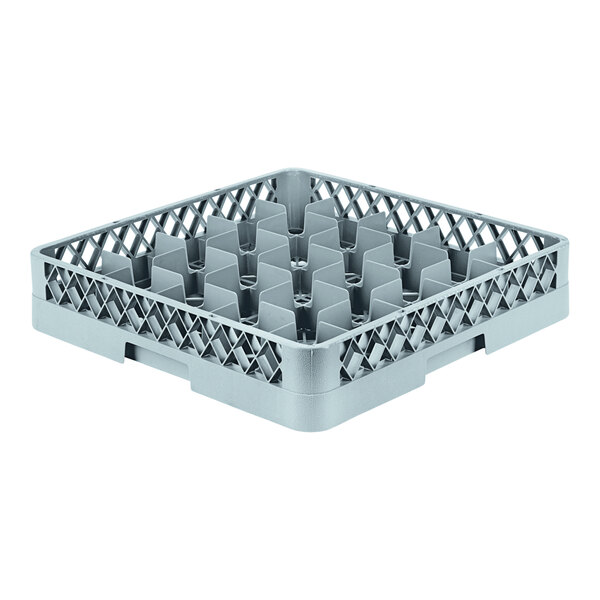 25-Compartment Gray Full-Size Glass Rack