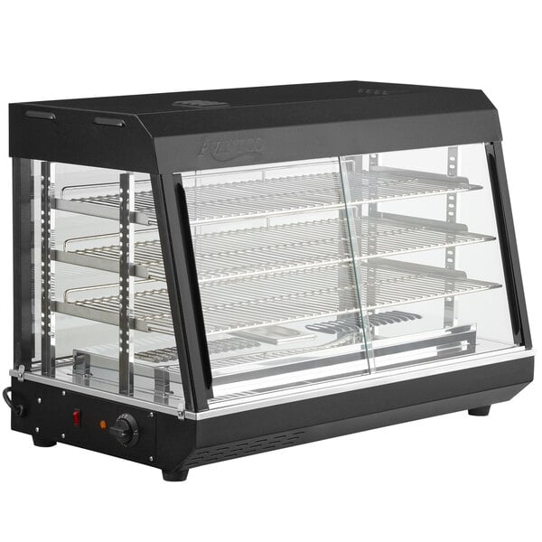 36" Self/Full Service 3 Shelf Countertop Heated Display Case with Sliding Doors - 120V, 1580W