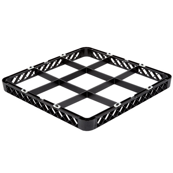 9-Compartment Black Full-Size Glass Rack Rack Extender