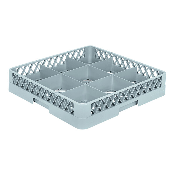9-Compartment Gray Full-Size Glass Rack