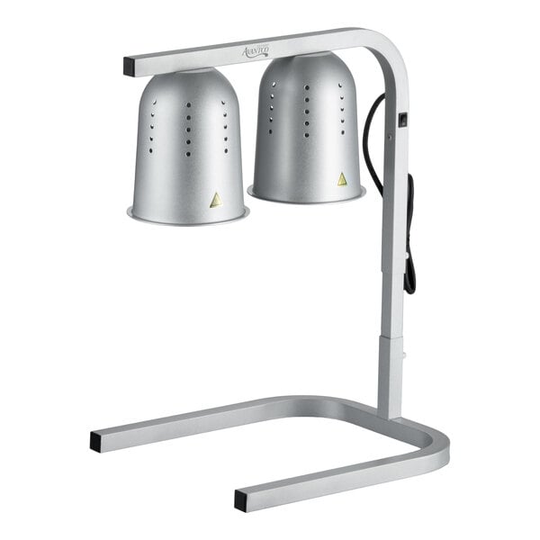 Aluminum Free Standing Heat Lamp with 2 Bulbs - 120V, 500W