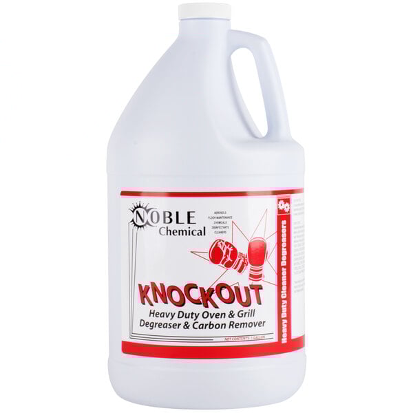 1 Gallon Knockout Concentrated Liquid Heavy Duty Oven & Grill Degreaser & Carbon Remover - 4/Case