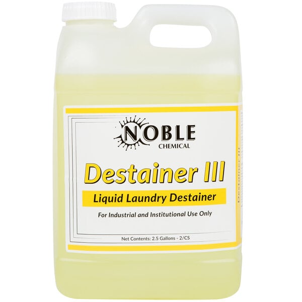2.5 Gallon / 320 oz. Destainer III Concentrated Liquid Laundry Stain Remover - 2/Case