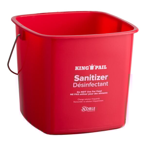 King-Pail 6 Qt. Red Sanitizing Pail