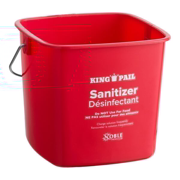 King-Pail 3 Qt. Red Sanitizing Pail
