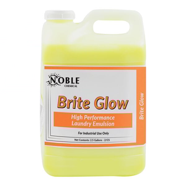 2.5 Gallon / 320 oz. Brite Glow High Performance Concentrated Laundry Emulsion - 2/Case