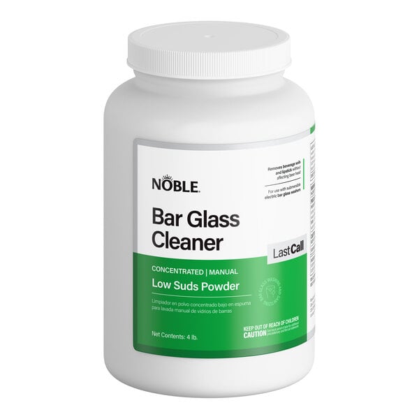 4 lb. / 64 oz. Last Call Concentrated Low Suds Powdered Bar Glass Cleaner - 2/Case