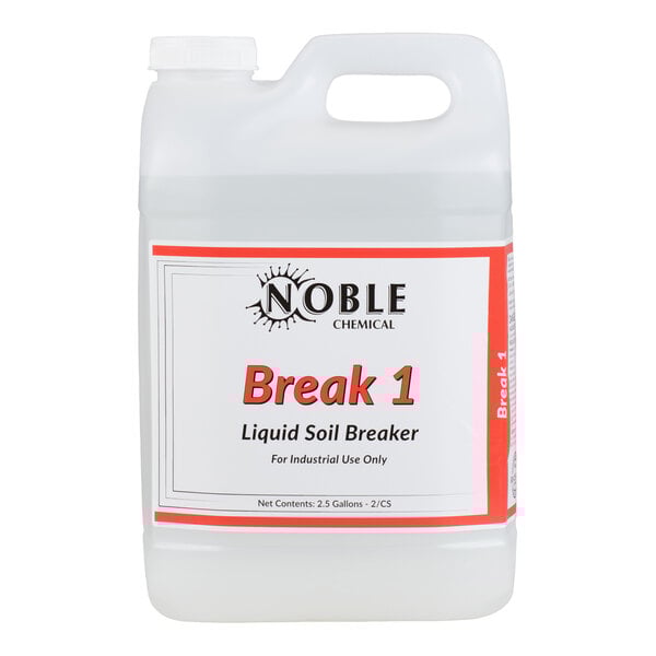 2.5 Gallon / 320 oz. Break 1 Alkaline Concentrated Laundry Soil Breaker - 2/Case
