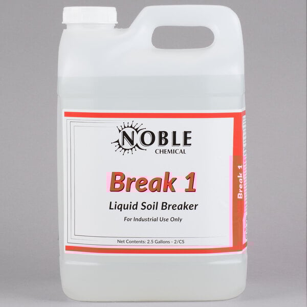 2.5 Gallon / 320 oz. Break 1 Alkaline Concentrated Laundry Soil Breaker - 2/Case
