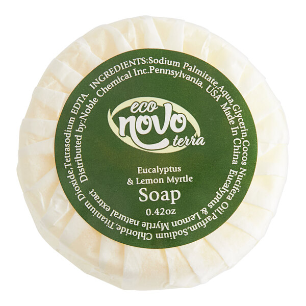 Terra 0.42 oz. Wrapped Round Glycerin Hotel and Motel Bath Soap Disc - 1,000/Case