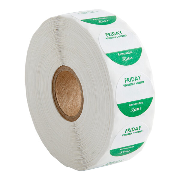Friday 1" Removable Day of the Week Label - 1,000/Roll