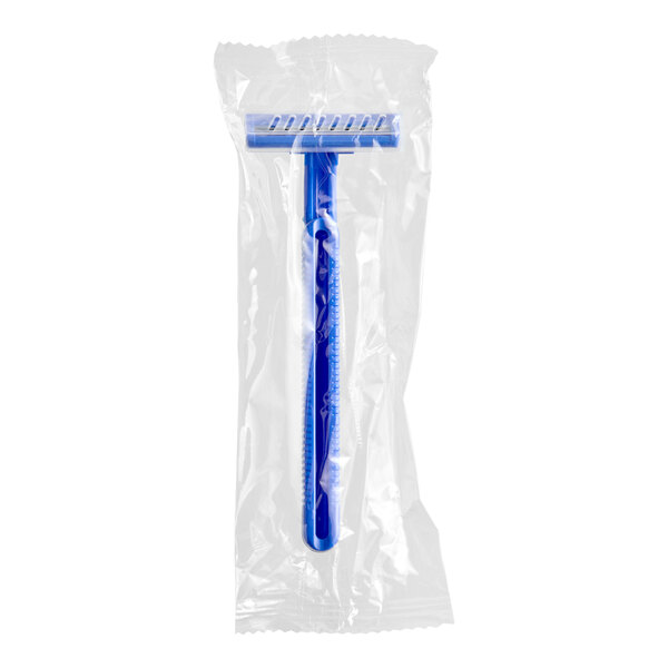 Essentials Blue Twin Blade Disposable Razor - 500/Case