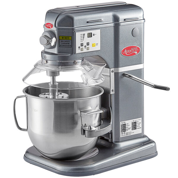 Dark Gray 8 Qt. Bowl Lift Countertop Mixer with Guard & Standard Accessories - 120V, 4/5 hp