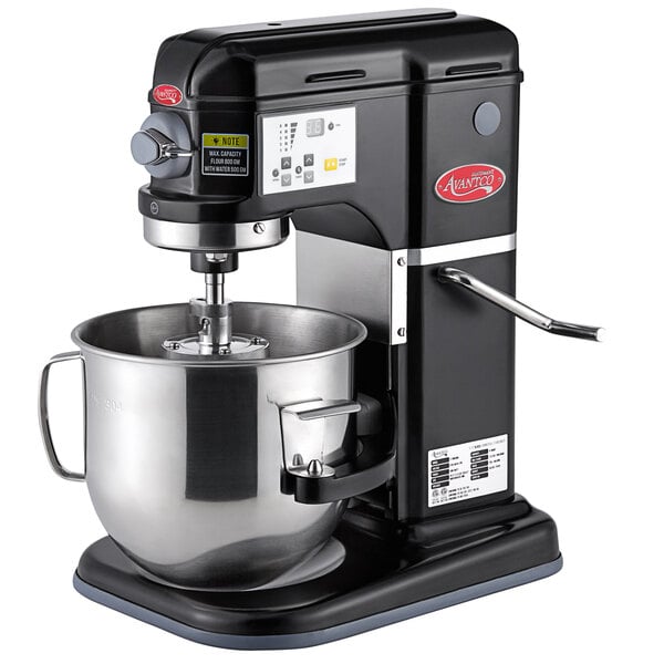 Black 8 Qt. Bowl Lift Countertop Mixer with Standard Accessories - 120V, 4/5 hp