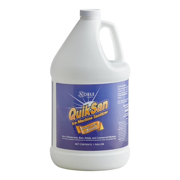 1 Gallon / 128 oz. QuikSan Nickel-Safe Concentrated Ice Machine Sanitizer - 4/Case
