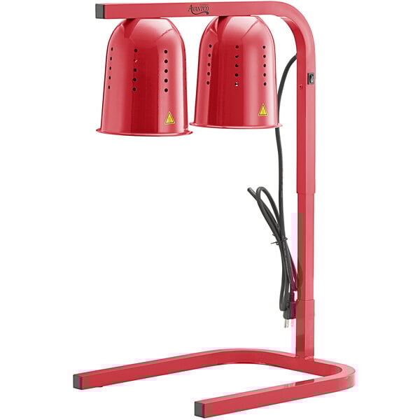Red Free Standing Heat Lamp with 2 Red Bulbs - 120V, 500W