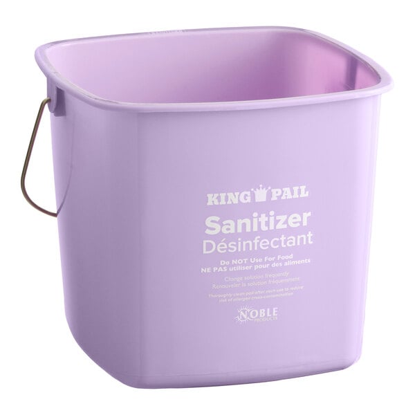 King-Pail 6 Qt. Purple Allergen-Free Sanitizing Pail