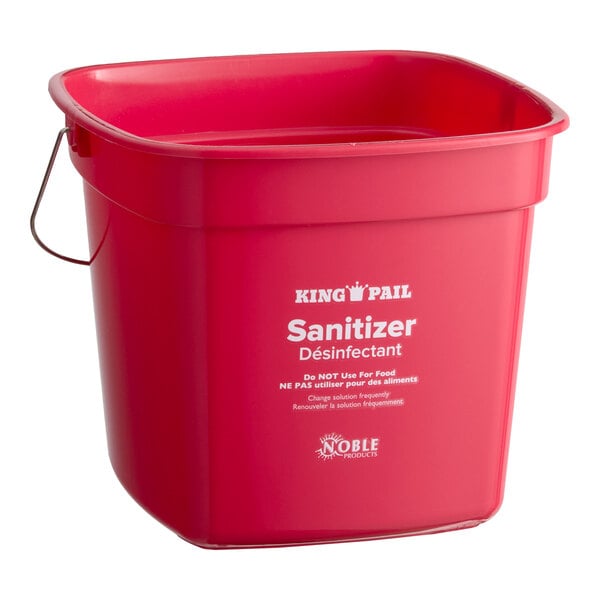 King-Pail 10 Qt. Red Sanitizing Pail