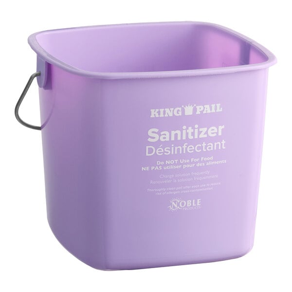 King-Pail 3 Qt. Purple Allergen-Free Sanitizing Pail
