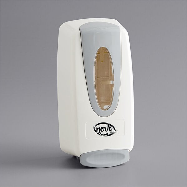 White Manual Foam Hand Soap / Sanitizer Dispenser 33.8 fl. oz. (1000 mL)