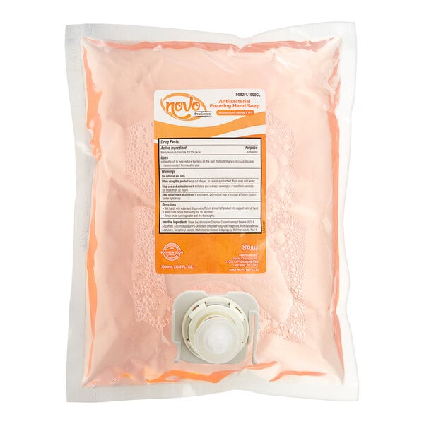 Citrus Scent Ready-to-Use Foaming Antibacterial Hand Soap with 0.13% BZK Refill 1,000 mL - 6/Case