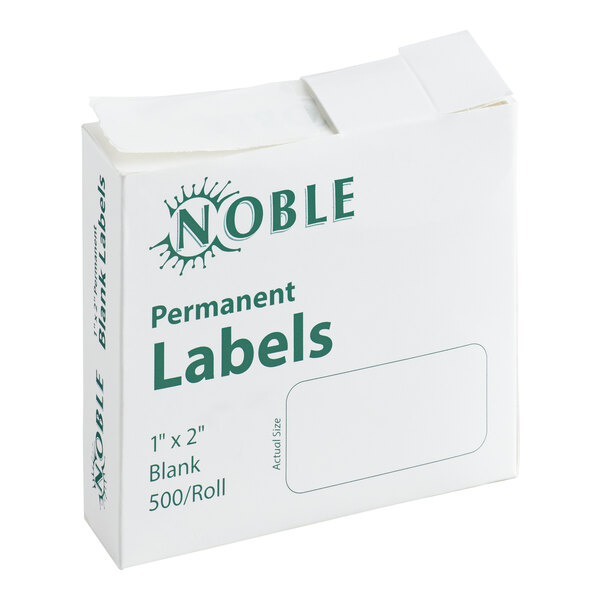 1" x 2" Permanent Blank Label - 500/Roll