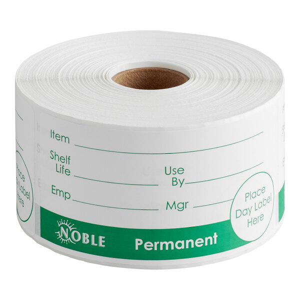 2" x 4" Permanent Green Universal Day of the Week Label - 500/Roll