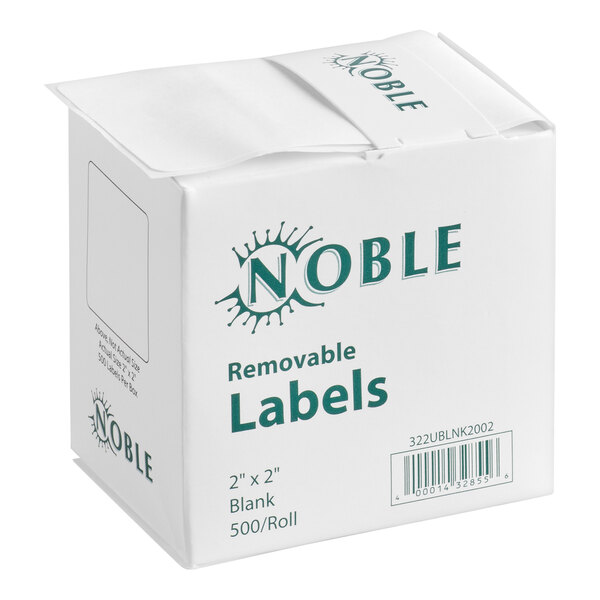 2" x 2" Removable Blank Label - 500/Roll