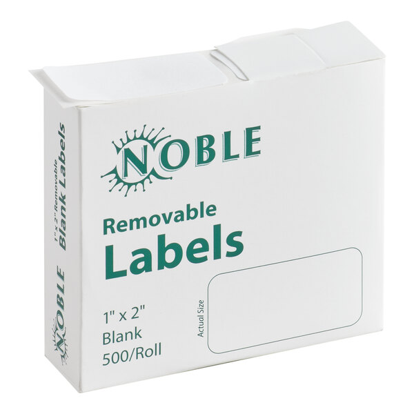 1" x 2" Removable Blank Label - 500/Roll
