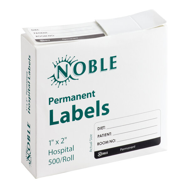 1" x 2" Permanent Hospital Label - 500/Roll