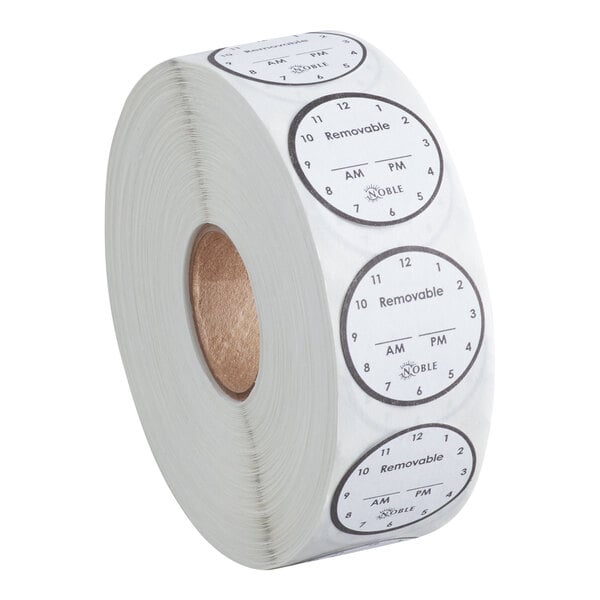 1" Removable Clock Label - 1,000/Roll