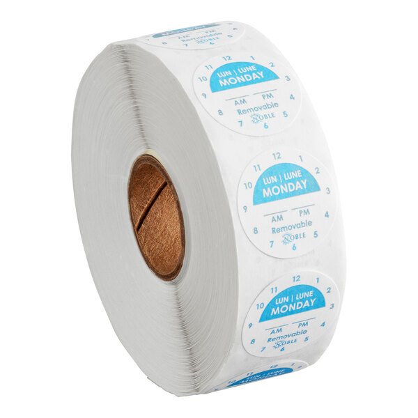 Monday 1" Removable Day of the Week Clock Label - 1,000/Roll