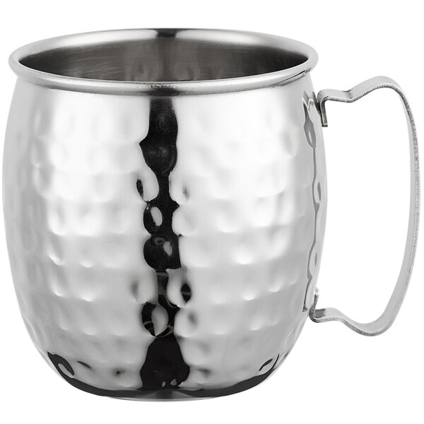 Alchemy 16 oz. Silver Hammered Moscow Mule Mug - 12/Pack | Acopa